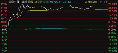北證50指數漲近1%，天潤科技漲停領漲信息系統集成服務板塊